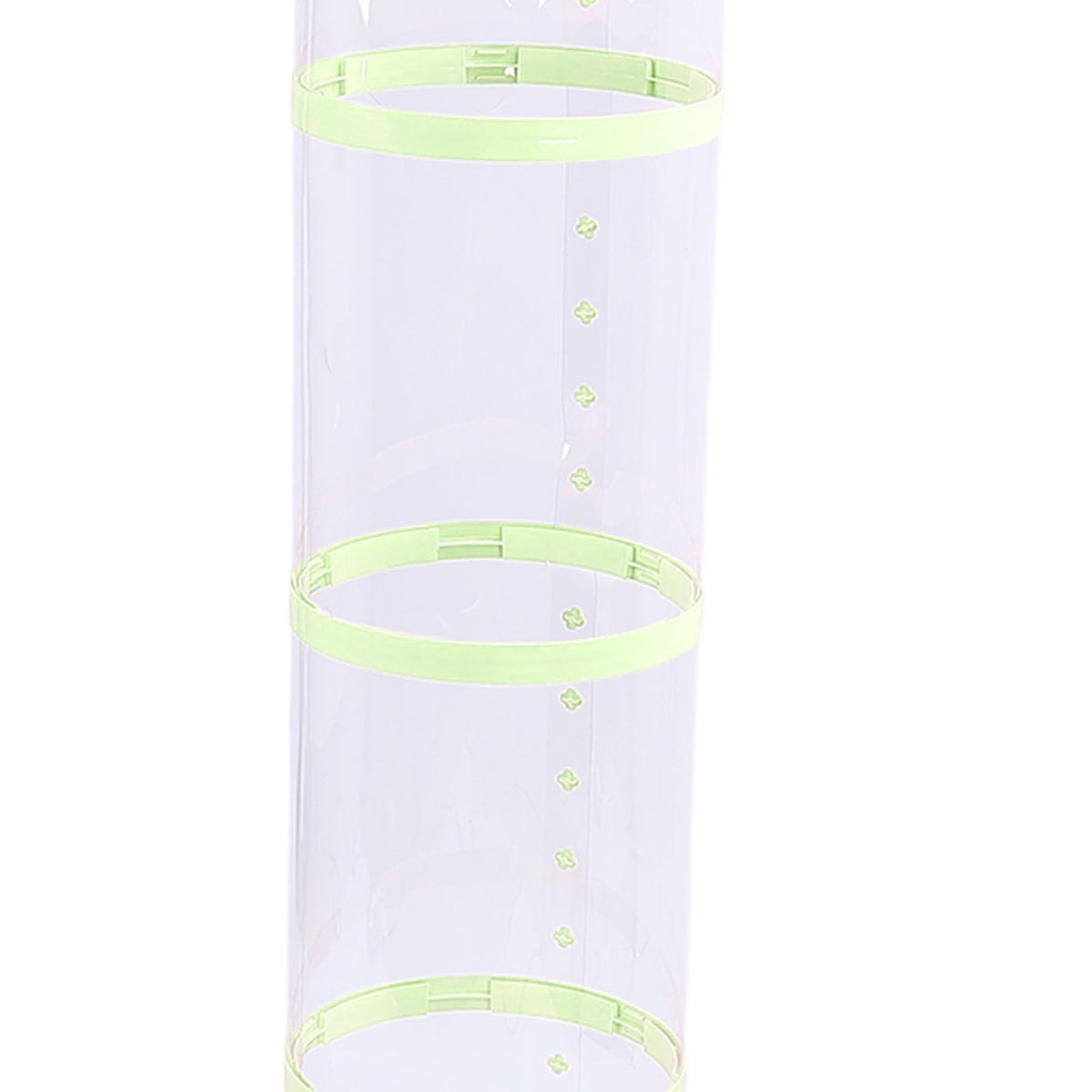 Large green plush stuffed animal storage tube, 162cm tall, flexible toy storage bucket for kids' playroom and bedroom organization.