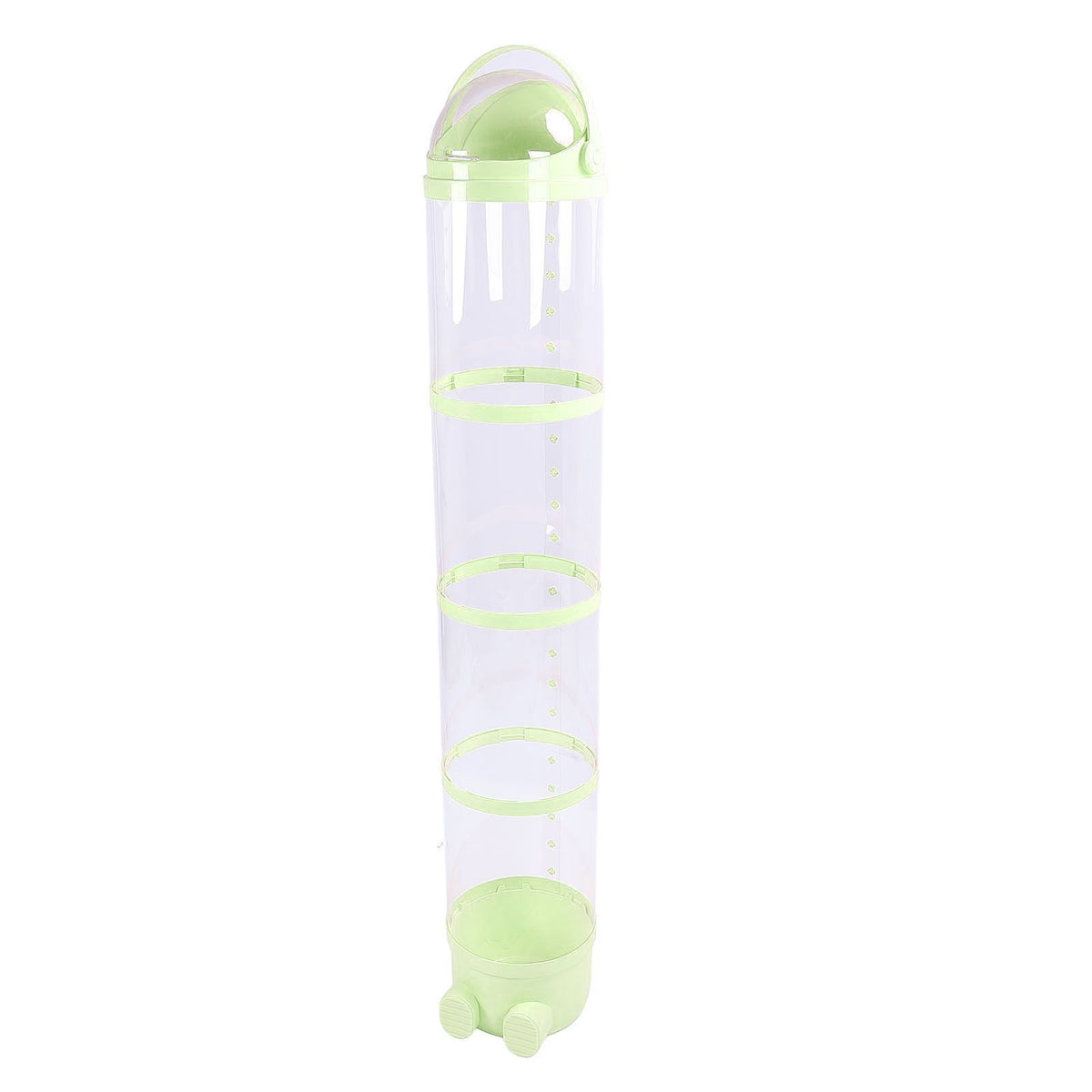 Large green plush stuffed animal storage tube, 162cm, for toys and plush dolls, ideal for kids' playroom or bedroom storage.