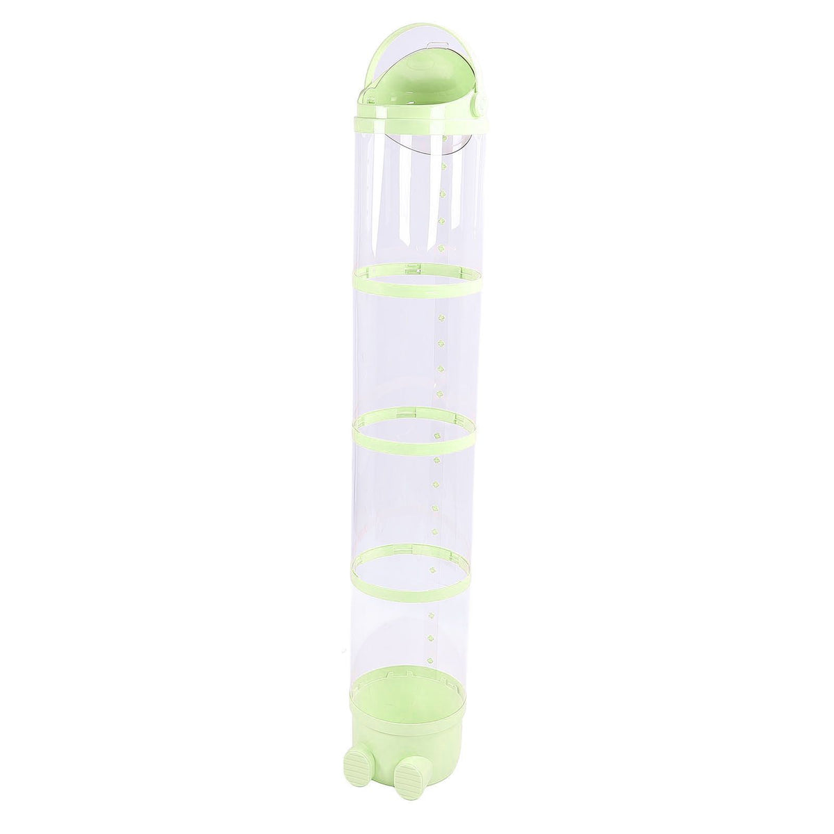 Large green plush stuffed animal storage tube, 162cm tall, with spacious capacity for toys, ideal for kids' playroom or bedroom storage.