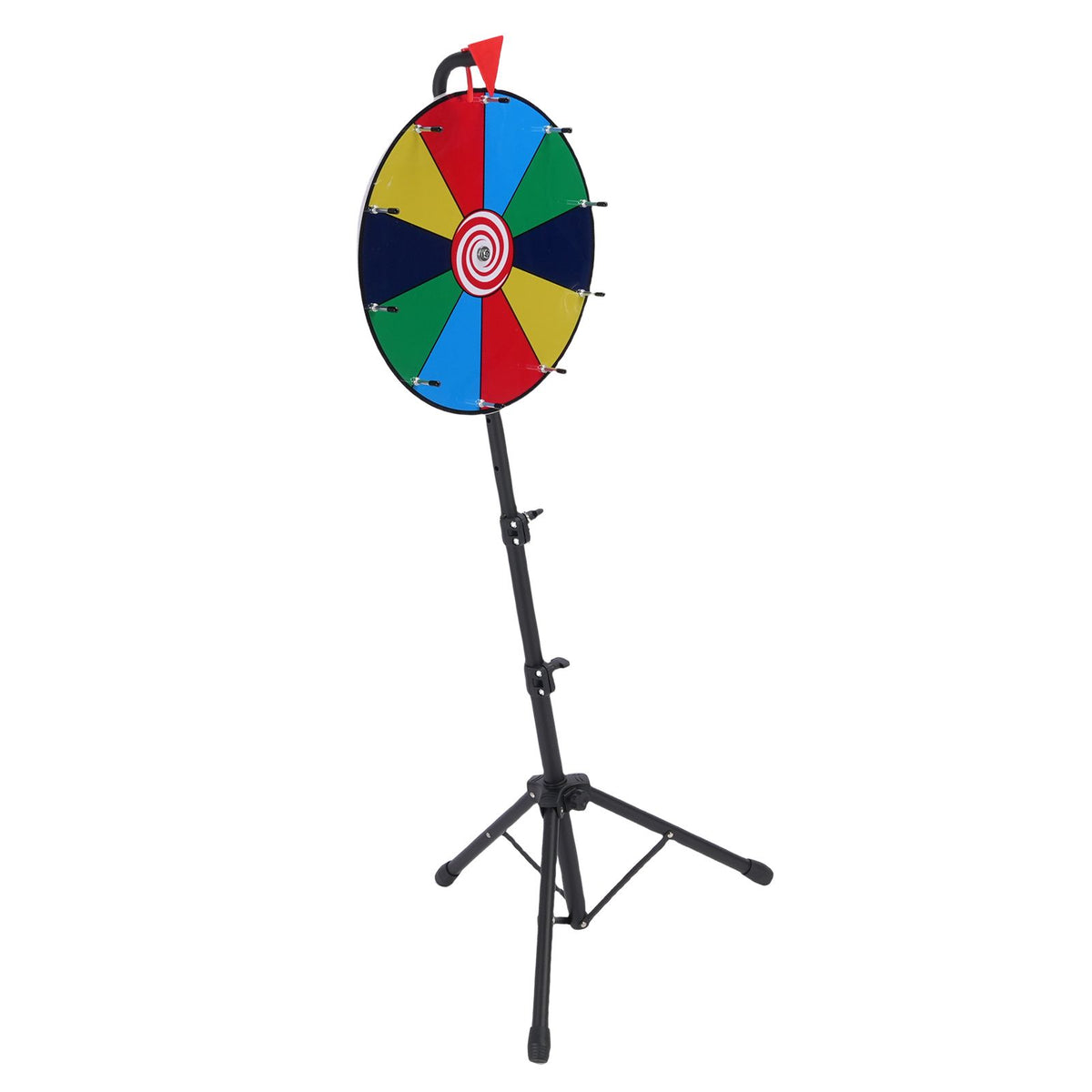 Erasable prize wheel with stable stand for kids' outdoor party and campus games, by Everything Baby, featuring colorful segments.