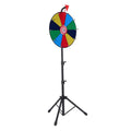 Erasable prize wheel with stand for kids' outdoor games, featuring colorful sections for party and campus activities.