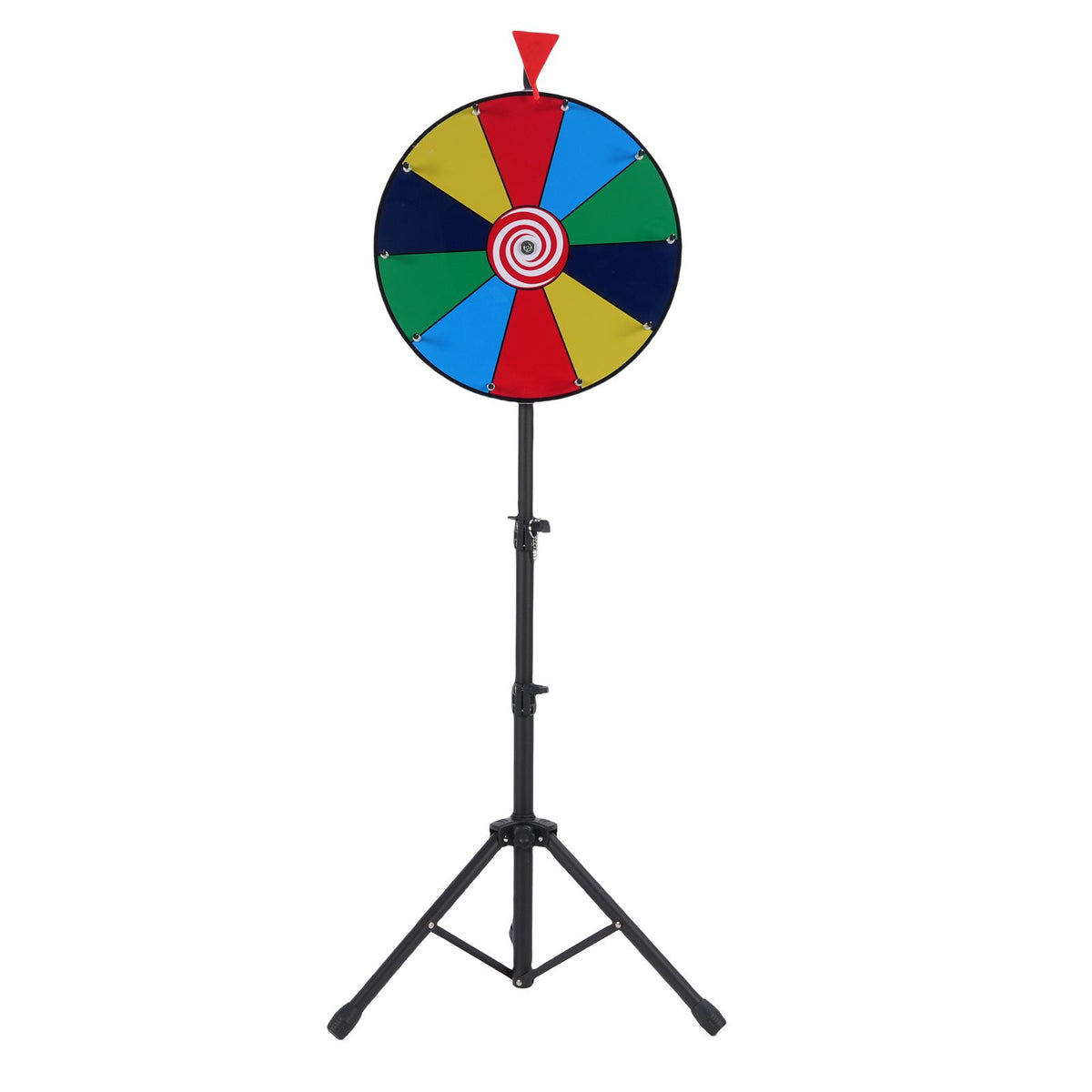Erasable prize wheel with stable stand, designed for outdoor kids' party games and campus activities by Everything Baby.