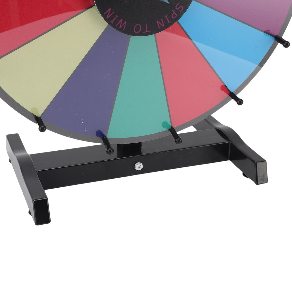 Aluminum alloy prize wheel for kids' outdoor game, featuring colorful sections and an erasable surface for interactive fun.