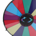 Aluminum alloy prize wheel for kids' outdoor games, featuring colorful sections for interactive party and event activities.