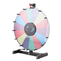 Aluminum alloy prize wheel for kids' outdoor party game, featuring colorful segments and a spinning pointer, by Everything Baby.