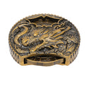 Seven-in-one metal spinner dice set with antique brass finish, rotatable zinc alloy tabletop toy for role-playing games.
