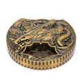 Antique brass 7-in-1 metal spinner dice for tabletop role-playing games, rotatable zinc alloy replacement toy for outdoor play.