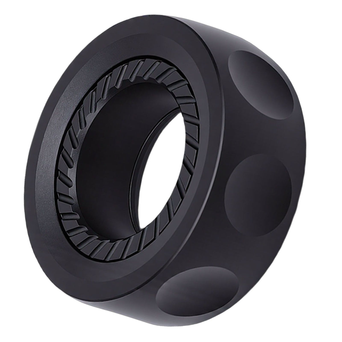 Metal fidget slider ring with relaxing sounds, lightweight and portable toy for kids, designed for outdoor play and sensory fun.