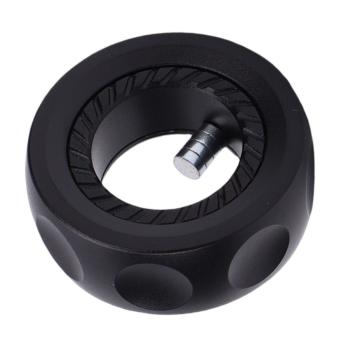 Metal fidget ring with relaxation sounds, lightweight slider toy for kids, designed for outdoor play and sensory fun.