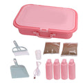 Portable sand painting light box for kids with adjustable brightness and color modes, USB powered sensory outdoor toy.