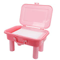 Portable sand painting light box for kids with adjustable brightness and color modes, USB powered sensory outdoor toy.