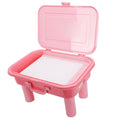 Portable sand painting light box for kids with 3 color modes, USB powered, 10 brightness levels, ideal for sensory outdoor play.