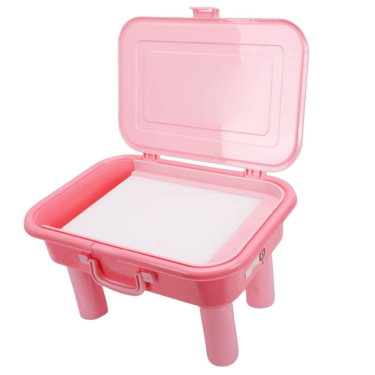 Portable sand painting light box for kids with 3 color modes, USB powered, 10 brightness levels, ideal for sensory outdoor play.
