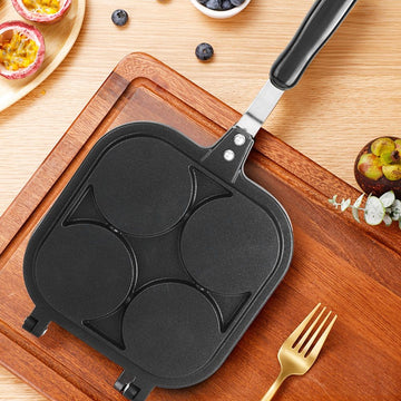 Double-sided cartoon animal pattern non-stick frying pan by Everything Baby, designed for pretend play in kitchen toy sets.