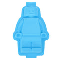 Robot-shaped silicone mold for ice cubes, chocolates, and fondant, ideal for DIY cake decorating and pretend play activities.