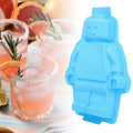 Robot-shaped silicone mold for ice cubes, chocolates, and fondant, perfect for DIY cake decorating and pretend play for kids.