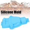 Robot-shaped silicone mold for ice cubes, chocolates, and fondant cake decorations, ideal for DIY pretend play and kids' baking fun.