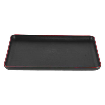 Wood grain imitation acrylic rectangular tray for fast food or play, designed for kids' pretend play by Everything Baby.