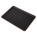 Wood grain imitation acrylic rectangular tray for fast food and pretend play, ideal for kids' play kitchens and role-playing.