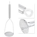 Stainless steel baby potato masher from Everything Baby, thickened design for mashing sweet potatoes and fruits for babies.