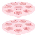 Pink silicone mold with cartoon animal shapes, ideal for baking and making chocolates for baby and kids cakes and treats.