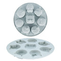 Gray 2-pack cartoon animal-shaped silicone mold for baby feeding, ideal for baking and making chocolates or snacks.