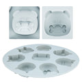 Gray cartoon animal-shaped silicone mold for baking, perfect for cakes and chocolates, designed for baby and kids' feeding accessories.