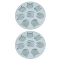 Two gray cartoon animal-shaped silicone molds for baking, suitable for making cake, chocolate, or baby food accessories.