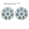 Gray silicone mold with cartoon animal shapes for baking, cake decorating, and chocolate crafting, ideal for kids' treats.