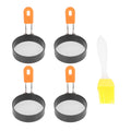 Round egg frying ring with non-stick coating, used as a pretend play toy for kids in DIY kitchen and pancake cooking activities.