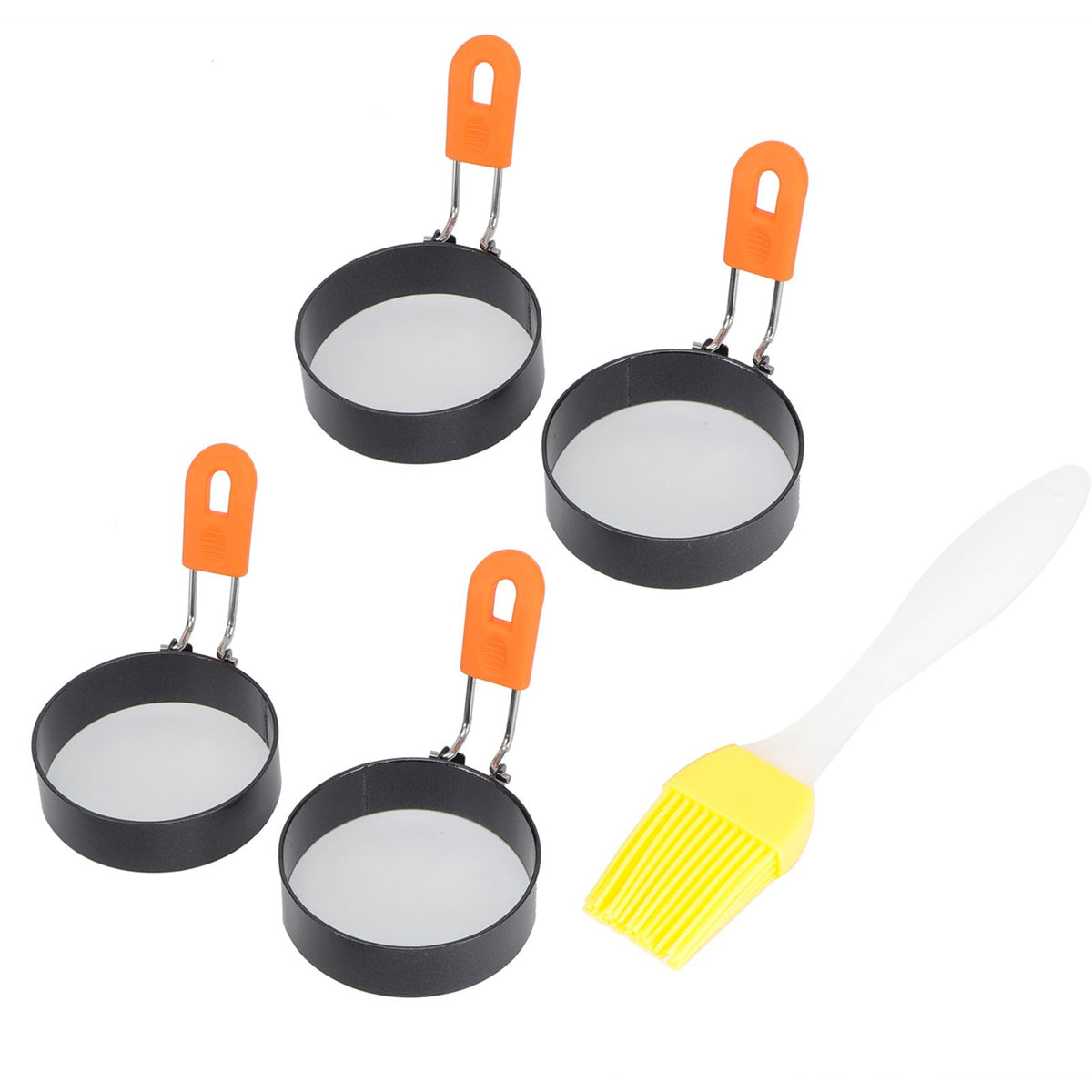 Round egg frying ring with non-stick coating, used as a pretend play toy for kids, part of DIY kitchen accessory set by Everything Baby.