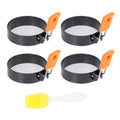 Round egg frying ring with non-stick coating from Everything Baby, used for pancake and egg shaping in pretend play kitchen set.