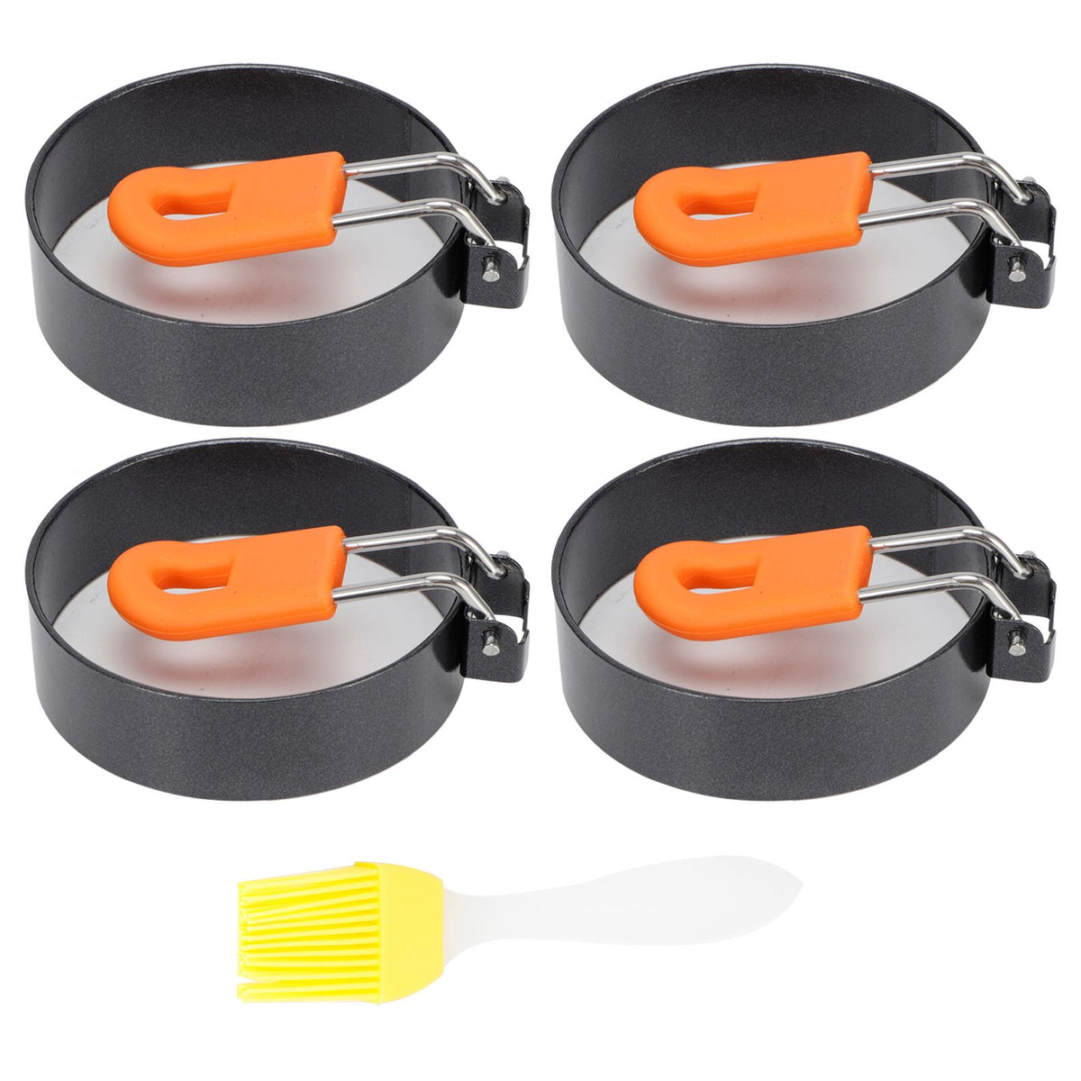 Round egg frying ring with non-stick coating, used as a pretend play kitchen accessory for kids by Everything Baby.