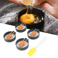 Round egg frying ring with non-stick coating, used for pancakes or fried eggs, suitable for pretend play in a kid's kitchen set.