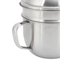 Stainless steel double-layer lunch box with lid, designed for fast food and noodle soup, suitable for kids, by Everything Baby.