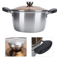 20cm steel milk soup pot for baby feeding, thickened composite design, ideal for cooking baby supplement food in the kitchen.