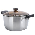 20cm composite steel milk soup pot for baby feeding, sturdy kitchen cookware for preparing baby supplement food.