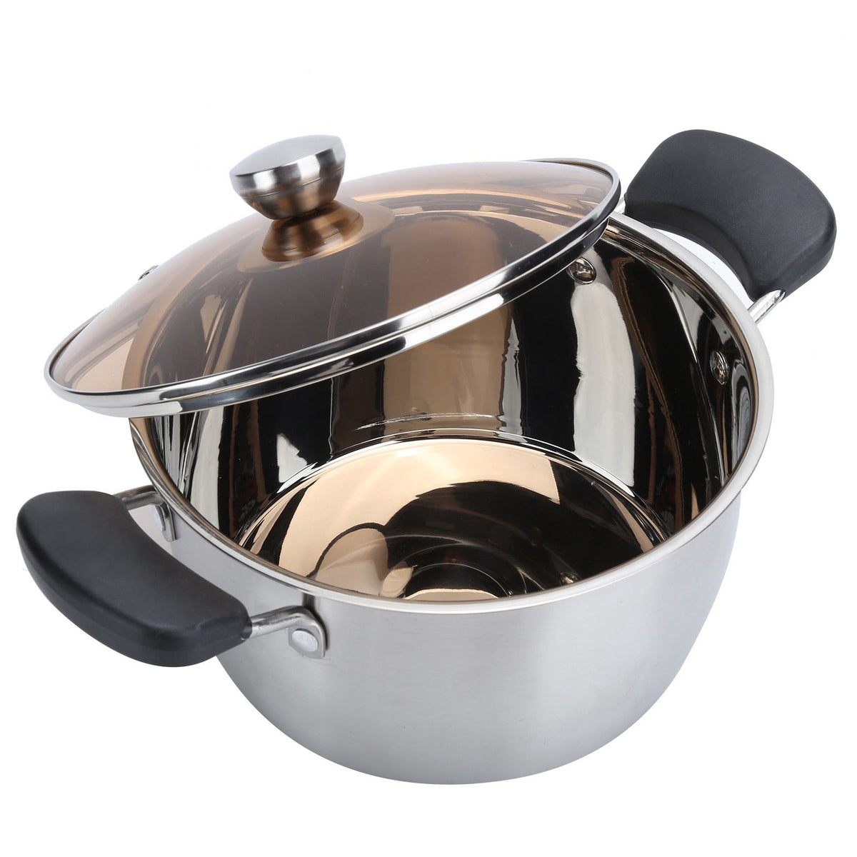 20cm composite steel milk soup pot for baby feeding by Everything Baby, ideal for cooking supplement food in the kitchen.