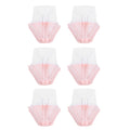Transparent pink triangular cake holder box with 100 compartments for cupcakes, made of PET plastic, ideal for food packaging.