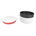 Everything Baby multifunctional round rice steaming box for microwave oven, ideal for kids' pretend play in the kitchen.