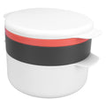 Everything Baby multifunctional round rice steaming box for microwave, ideal for home kitchen and lunch prep.