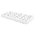 Transparent silicone ice cube tray with 40 square molds, perfect for making small ice cubes for kitchen and baby feeding.