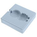 Grey silicone ice cream mold with wooden sticks and lid, designed for pretend play and making cute homemade ice cream for kids.