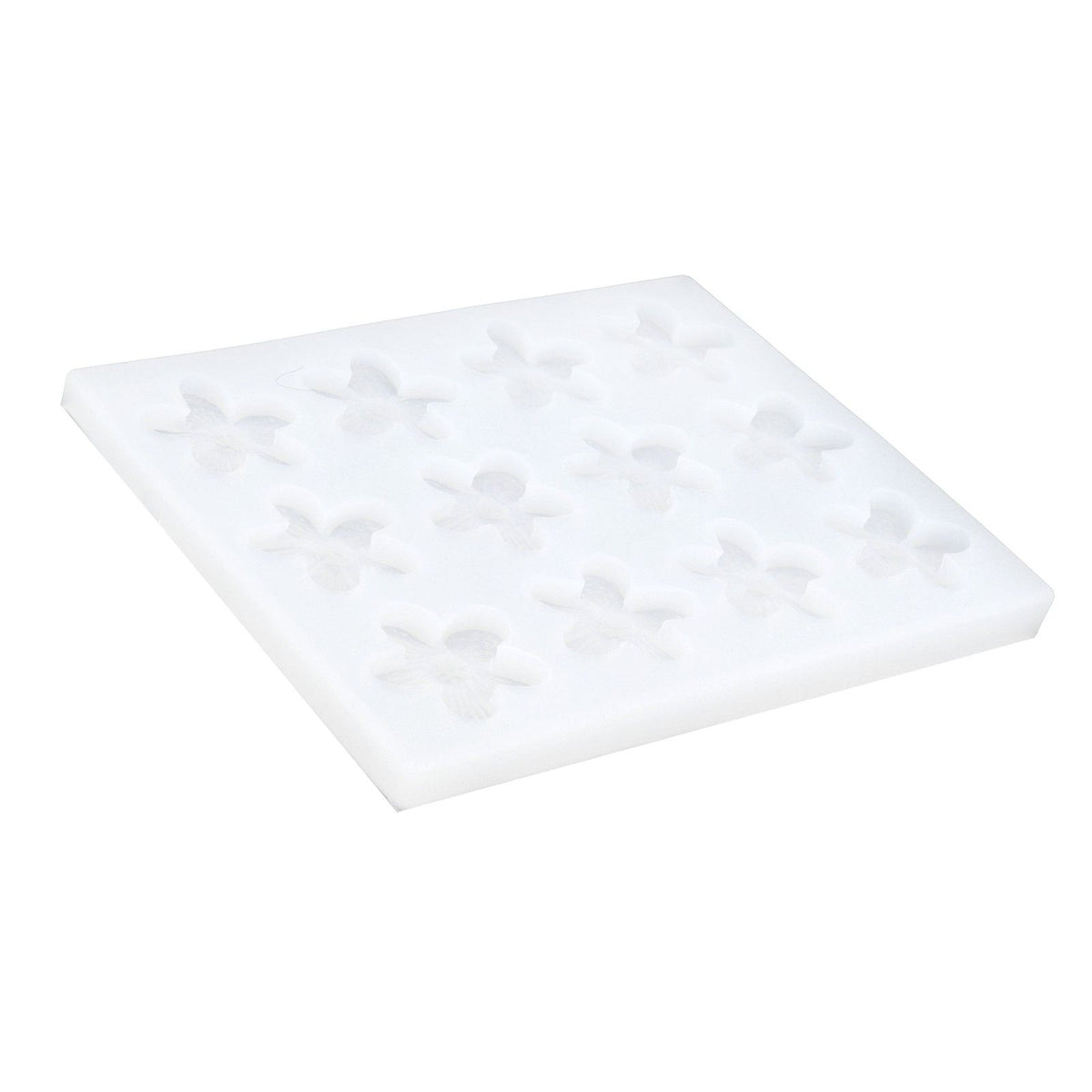 Flower-shaped silicone cake mold for chocolate, epoxy, or plaster, used for DIY decorative and pretend play projects.