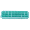 Green silicone ice tray with 24 small cubes and PP lid, designed for home kitchen use, perfect for making ice and pretend play.