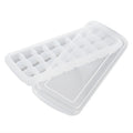 White silicone ice cube tray with 24 small cubes and PP lid, ideal for pretend play in home kitchen and kids' toy collection.