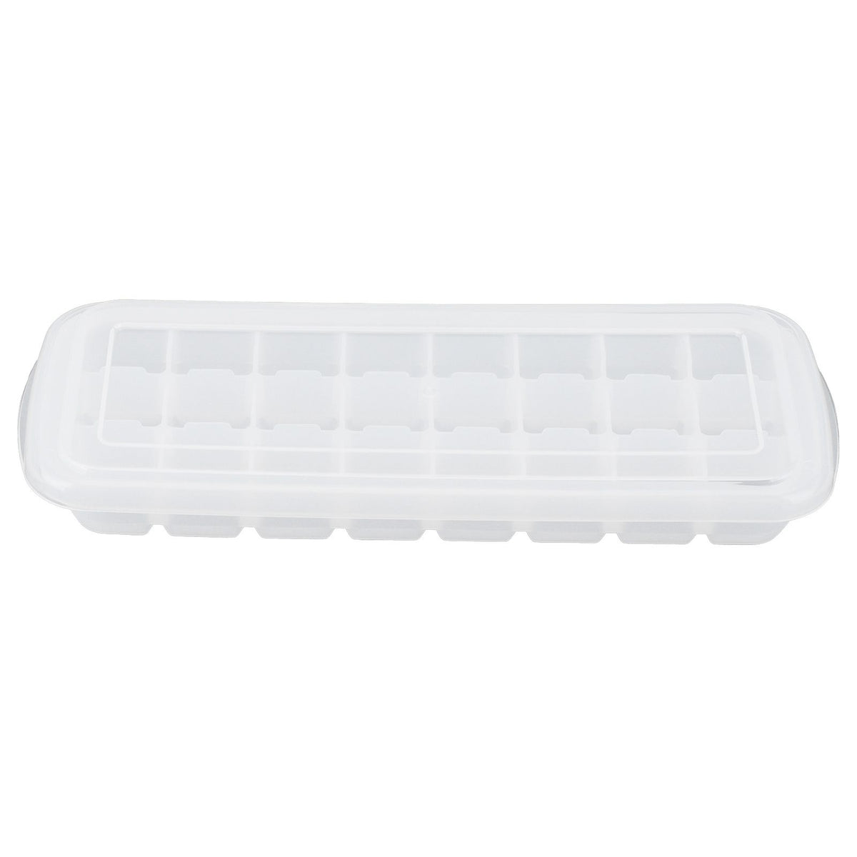 White silicone ice tray with 24 small cubes and PP lid, ideal for pretend play in kids' kitchen and toy sets.