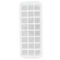 White silicone ice tray with 24 small cubes and PP lid, ideal for pretend play in children's kitchen toy set.