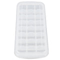White silicone ice tray with 24 small cubes and PP lid, designed for home kitchen or pretend play with baby and kid toys.