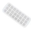 White silicone ice cube tray with 24 small cubes and a PP lid, ideal for pretend play and kitchen use for kids.